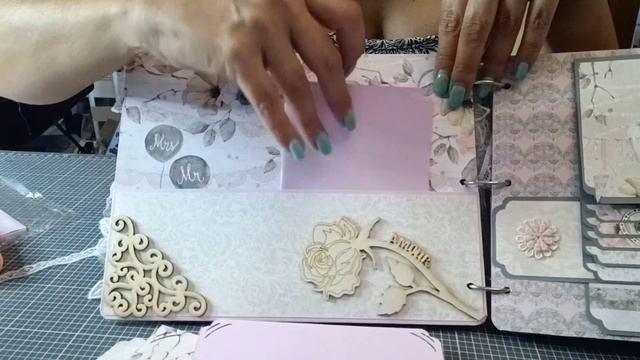 Présentation album photos mariage #scrapbooking #scrapcolors #mintay #album #mariage смотреть онлайн