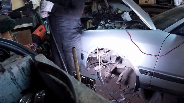 Audi100 C4 Ремонт ржавого крыла