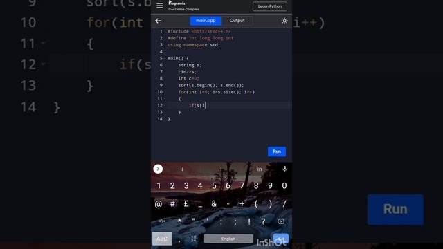 Get distinct characters from string. C++ смотреть онлайн