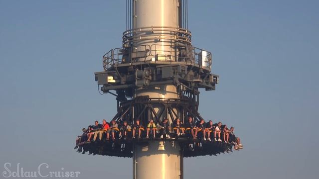 4K | AtmosFear freefall tower at Liseberg Gothenburg in Sweden смотреть онлайн