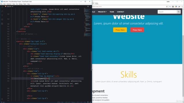 #4 Skills section in HTML and CSS & Bootstrap смотреть онлайн
