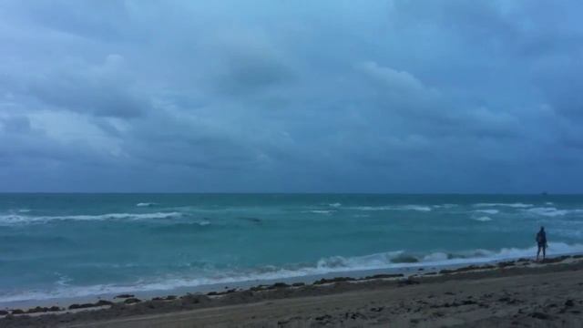 Майами.Встречаю рассвет в Майами на берегу океана.