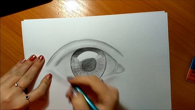 Рисую по туториалу Глаз/ Рисование для новичков/ Рисунок карандашом/Drawing An Eye/What is it? смотреть онлайн