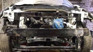 КУЗОВНОЙ РЕМОНТ. KIA RIO. ЛОБОВОЙ УДАР.? оба лонжерона в хламе...восстановим всё в лучшем виде!!!