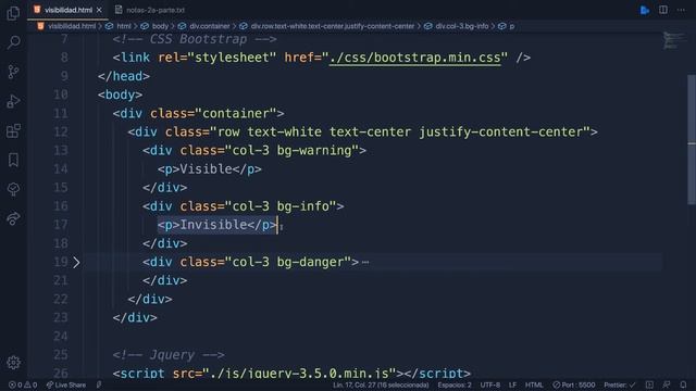 Curso Bootstrap - Visibilidad смотреть онлайн
