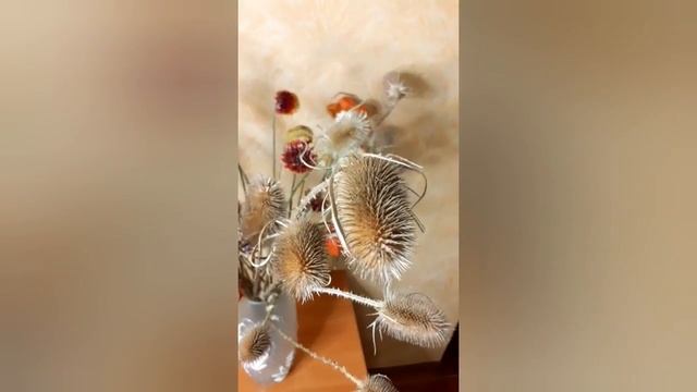 ЗИМНИЙ БУКЕТ | КОМПОЗИЦИЯ ИЗ СУХОЦВЕТОВ В ВАЗЕ СВОИМИ РУКАМИ смотреть онлайн