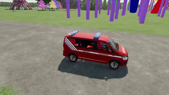 TRANSPORTING POLICE CARS, MONSTER TRUCK, AMBULANCE, CARS, FIRE TRUCK OF COLORS! WITH TRUCKS! - FS 2 смотреть онлайн