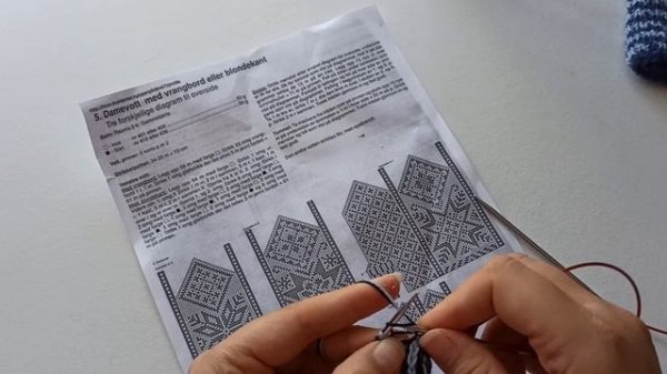 Мастер-класс по вязанию скандинавских жаккардовых женских варежек Rose SElBU Dame