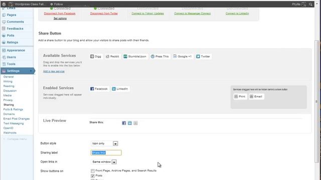 Wordpress.com - removing Social Networking buttons from pages/posts смотреть онлайн