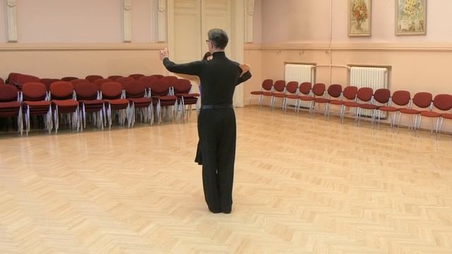 Tango Basic Lesson | Four Step to Outside Swivel and Tap in Promenade Position смотреть онлайн