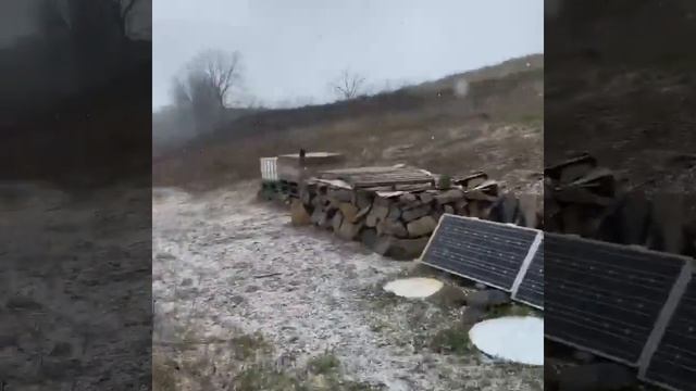April Snow Showers on my Off Grid Gargen. смотреть онлайн