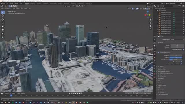 Google Maps 3D- Data into Blender. Загрузка 3D объектов из Google Maps смотреть онлайн