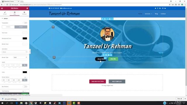 Ch 2- Lecture 10- Adding Buttons in the Header | Building WordPress Resume Website смотреть онлайн