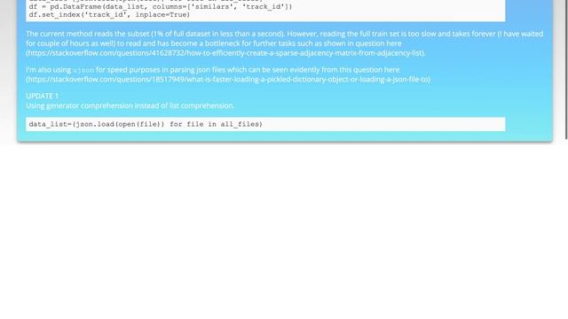 Reading huge number of json files in Python? смотреть онлайн