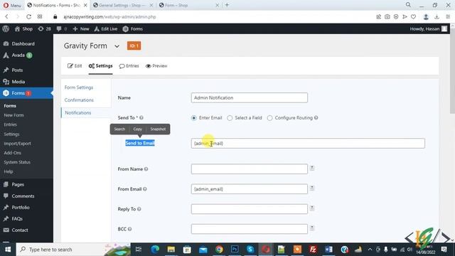 How to Change Email Address in Gravity Forms WordPress | Admin Notification in Form смотреть онлайн