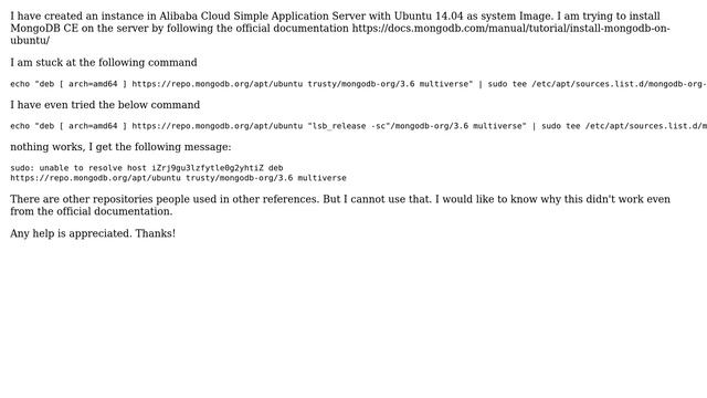 DevOps & SysAdmins: Unable to install mongoDB Community Edition on Ubuntu 14.04 смотреть онлайн