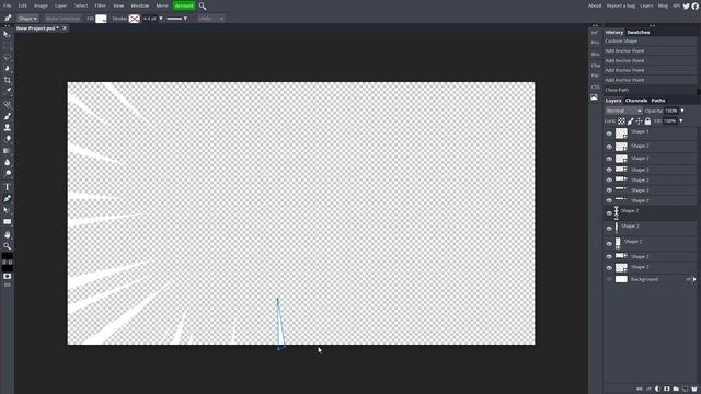 How to make ANIME SPEEDLINES in Photopea/Photoshop! смотреть онлайн
