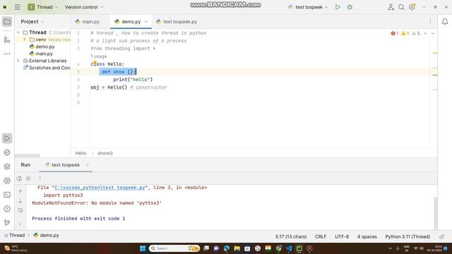 what is thread and how to create thread in python by target and thread class import смотреть онлайн