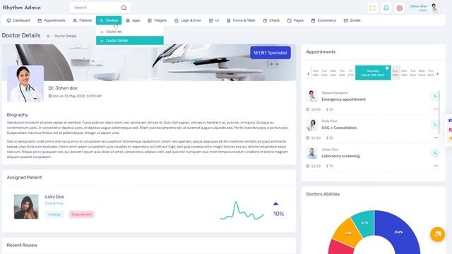 Rhythm- Best Responsive Medical Dashboard With Bootstrap UI Kit смотреть онлайн