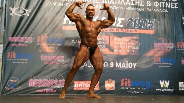 Παναγιώτης Σιώτης - Ατομικό ποζάρισμα στο 3ο Διασυλλογικό Κύπελλο 2015 της IFBB-ΕΟΣΔ (Γκράβα) смотреть онлайн