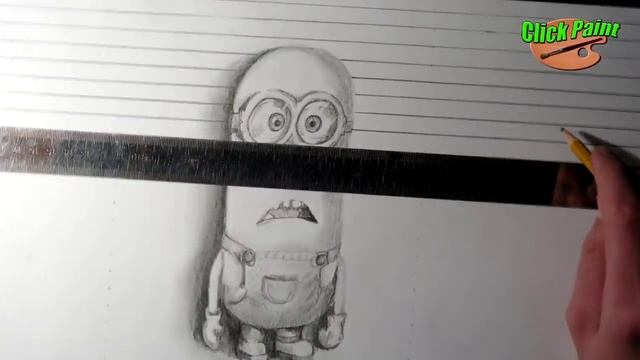 Как нарисовать простой рисунок 3D карандашом на бумаге МИНЬЕН смотреть онлайн