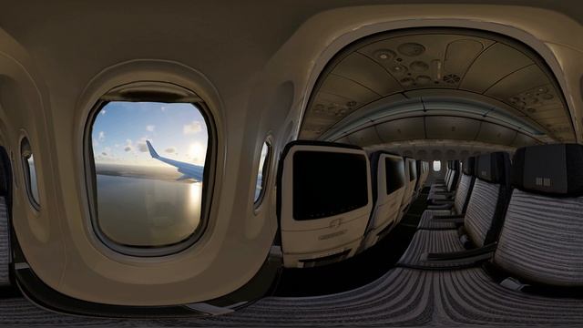 360 VR | X-Plane 12 — Approach and landing in Buenos Aires, Aeroparque (SABE) — passenger view смотреть онлайн