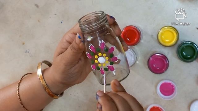 easy mandola dots on dottle#art #artforbeginners #mandoladots #bottleart #dot смотреть онлайн