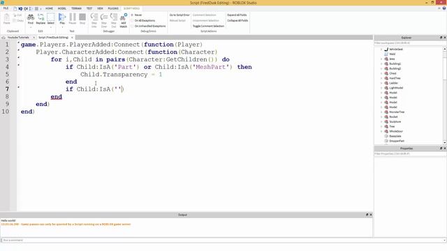 Making your Character Invisible - ROBLOX Scripting Tutorial смотреть онлайн