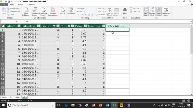 Power Pivot In Excel 2016