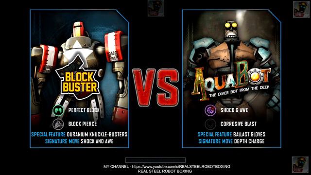 REAL STEEL WRB Blockbuster VS Bluebot & Bio War & Aquabot & Blockbuster