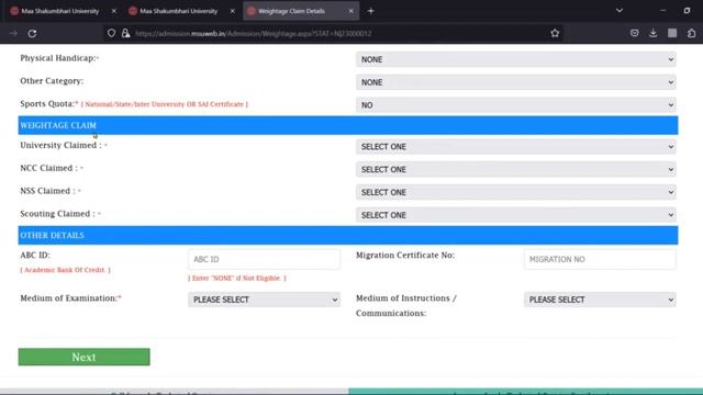 Online Registration Admission Year for 2023-24 | Maa shakumbhari University Registration form смотреть онлайн