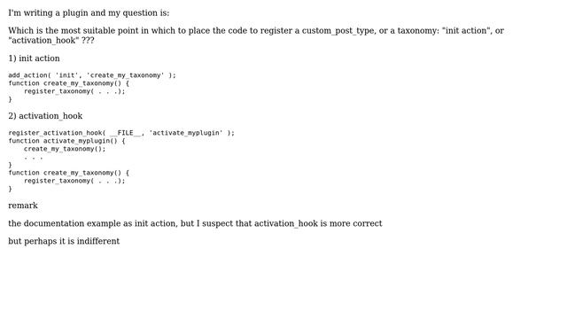 Wordpress: Where (or when) should I register a new taxonomy? смотреть онлайн