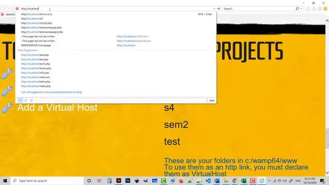 Wamp Server 3.2 -Missing http://localhost/ in URLs or How to add localhost to URL смотреть онлайн