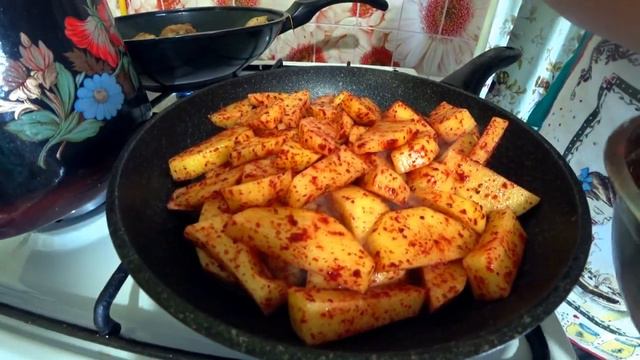 Картошка как мясо!Так жарят картошку УЗБЕКИ!Не стыдно поставить на стол! смотреть онлайн