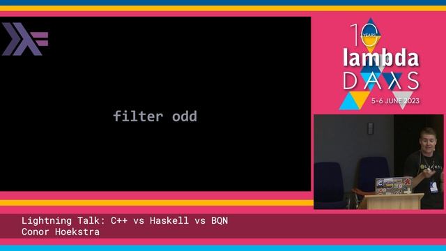 Lightning Talk: C++ vs Haskell vs BQN by Conor Hoekstra | Lambda Days 2023 смотреть онлайн