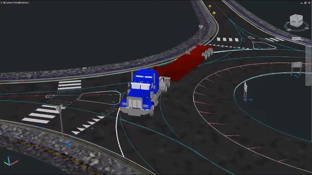 3D Turn Simulation, Roundabout Design and Visualization in AutoTrack in AutoCAD Civil 3D смотреть онлайн