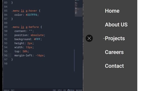 Awesome Hamburger Menu with HTML, CSS and JavaScript смотреть онлайн