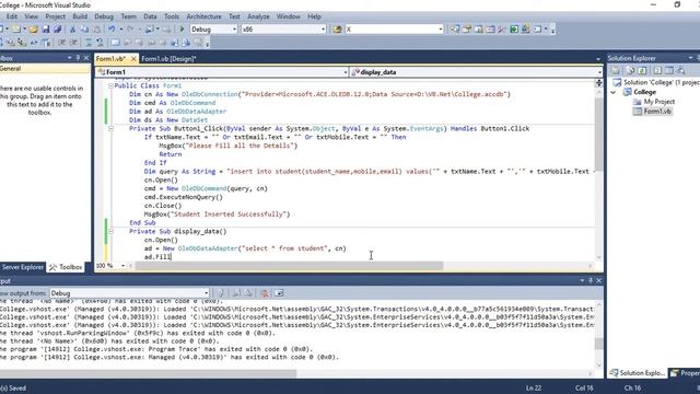 Display Data in Gridview VB.Net смотреть онлайн