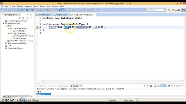 Java 5 new feature:Enums in Java смотреть онлайн