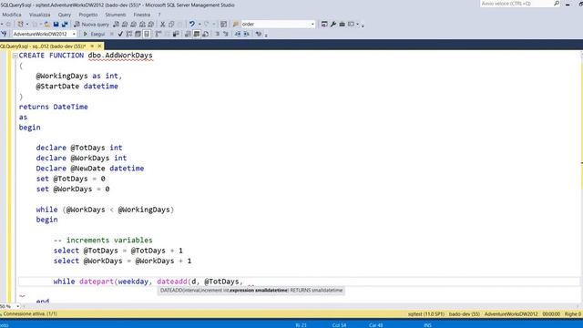 Sql Server - Create an Add_Work_Days function смотреть онлайн