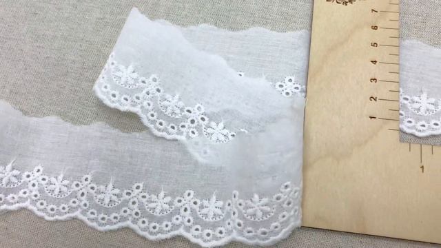 Шитье цв.молочный (общая ширина 50мм, ширина вышивки 25мм), хлопок-100%, батист АРТ 19679 смотреть онлайн