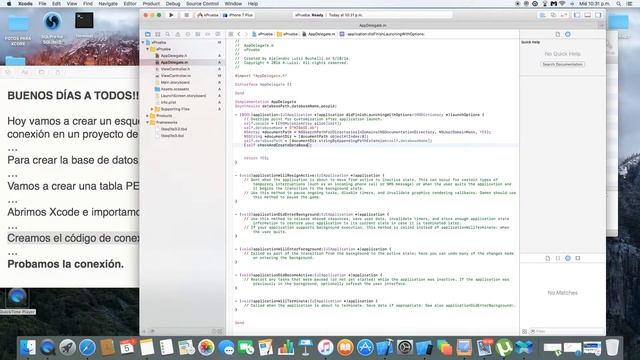 XCODE programación (PARTE 1) - Conexión a base de datos SQLITE смотреть онлайн
