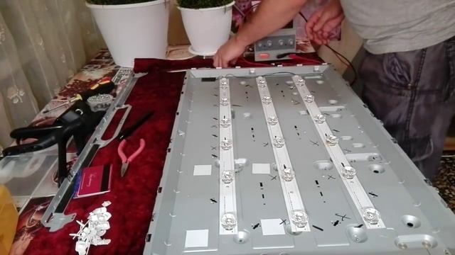 Ремонт подсветки телевизора LG 32LB552U часть 1. смотреть онлайн