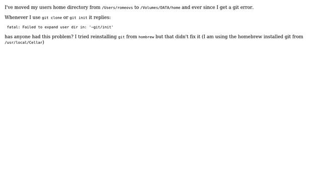 Apple: git doesn't work anymore after moving user home to external drive смотреть онлайн