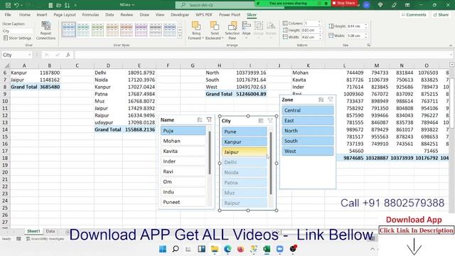 use Slicer for Dashboard Making in Excel смотреть онлайн