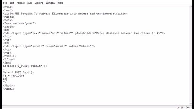 PHP Program To convert Kilometers into meters and centimeters смотреть онлайн