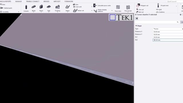 Tekla Basic - Learning Chamfer tool in Tekla смотреть онлайн