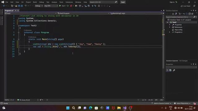 How to Convert List String to String in C# смотреть онлайн