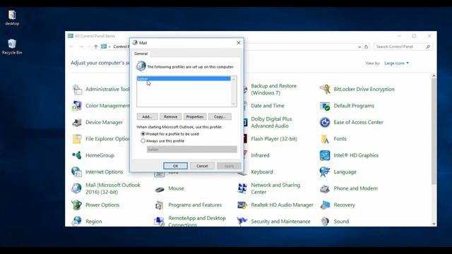 How to delete Microsoft Outlook 2016| Outlook 2019 | Office 365 Outlook Profile and create a new on смотреть онлайн