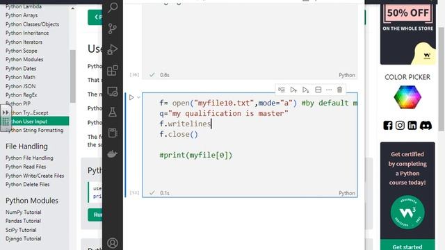 Python lecture 11 (Reading and Writing in Text and CSV File) смотреть онлайн